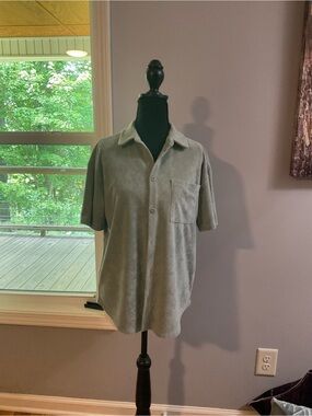 Barefoot Dreams Women's Short-Sleeve Button-Front Shirt in Sage